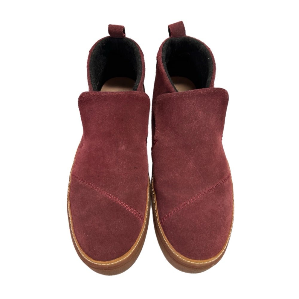 Toms Paxton Mid-Cut Slip On Suede Slipper Boot Shoes SIZE 8.5 | Finer Things Resale