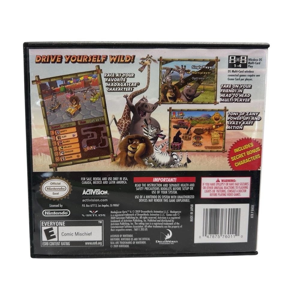 Madagascar Kartz Nintendo DS game Dreamworks 2009 Rated E | Finer Things Resale