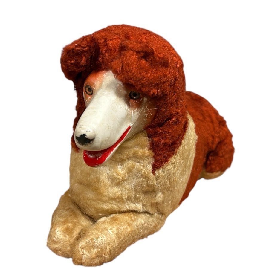 Vintage 1950's Rubber Face Plush Collie Dog Japan Era Stuffed