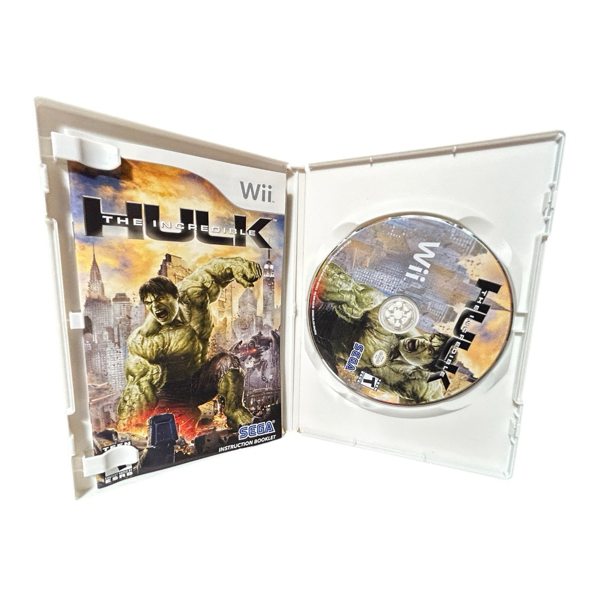 The Incredible Hulk Nintendo Wii game Sega 2008 Rated T CIB