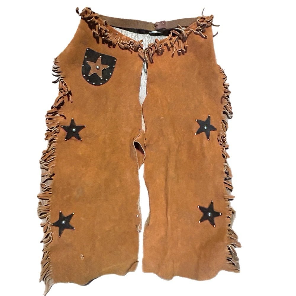 Roy Rogers Cowboy Western Leather Jacket & Chaps Youth size VINTAGE 1950's | Finer Things Resale