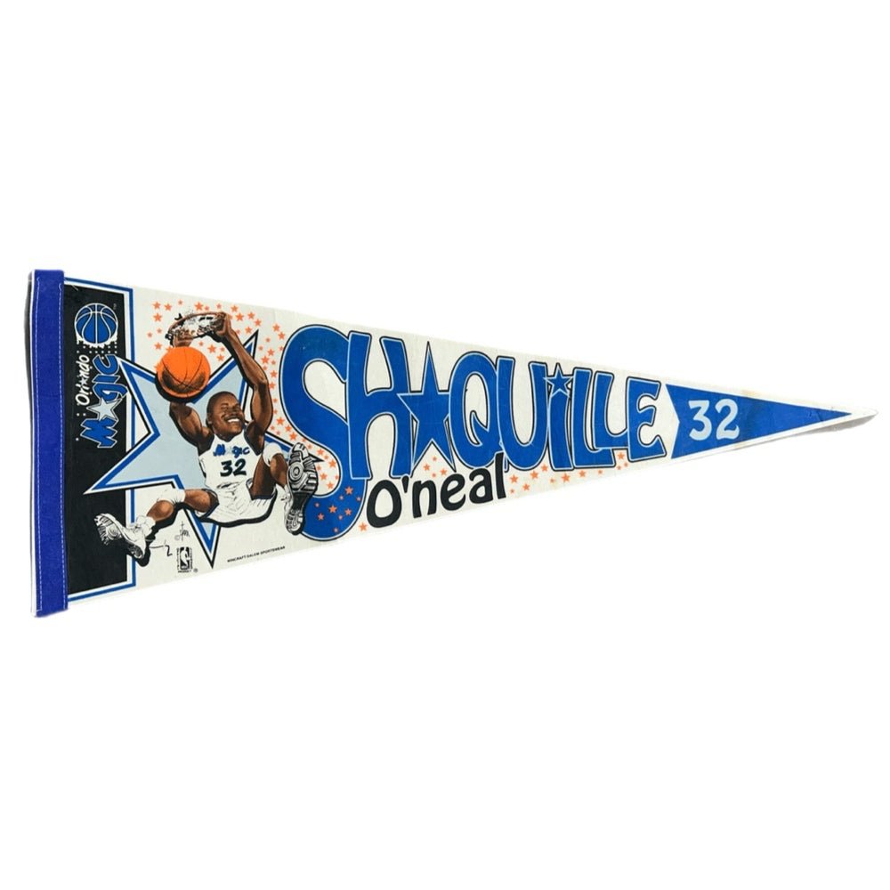 Shaquille O'Neal #32 NBA Orlando Magic pennant VINTAGE 1990's Wincraft | Finer Things Resale