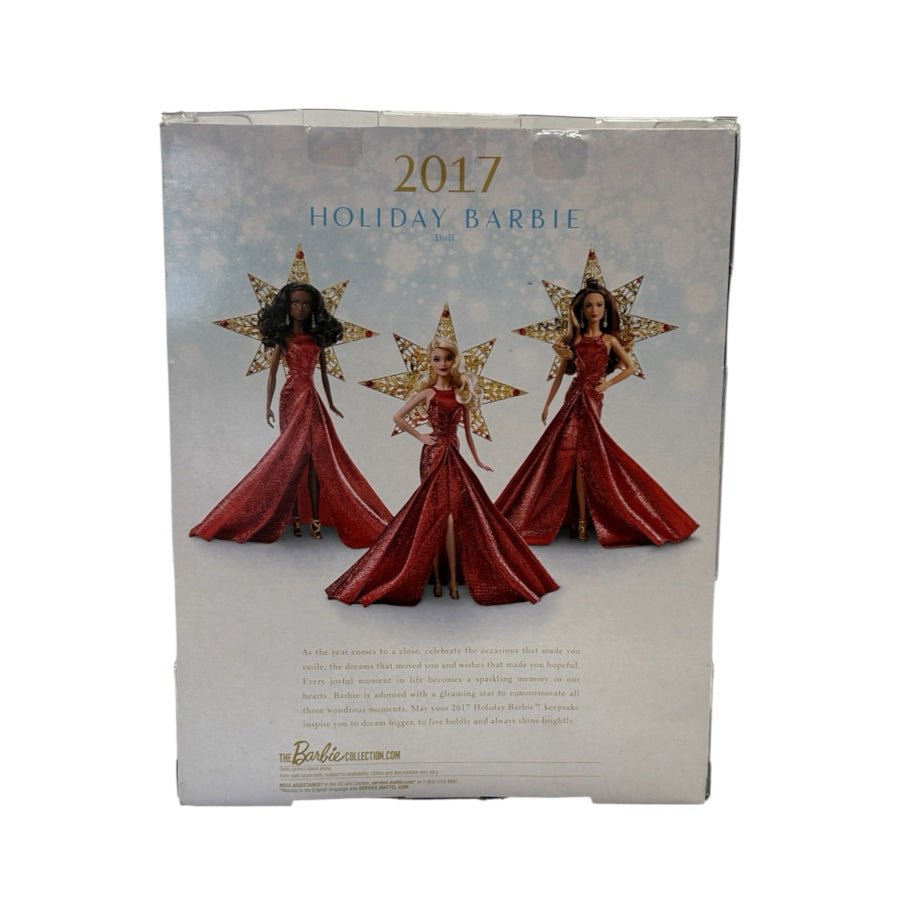 2017 Holiday Barbie Collector Doll Blond Red Gown Mattel DYX39 NEW NRFB | Finer Things Resale