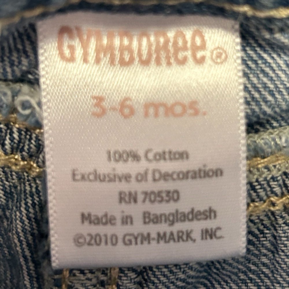 Gymboree Baby Giraffe denim blue jeans Infant Girl size 3-6 months 2010 | Finer Things Resale