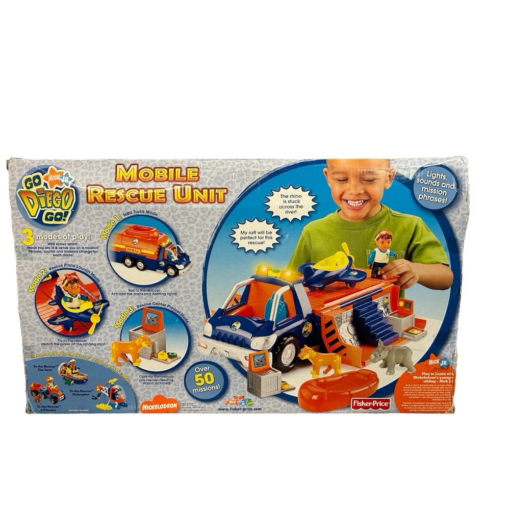 Go Diego Go Mobile Rescue Unit Safari Action Playset  Fisher Price 2006 NEW! | Finer Things Resale