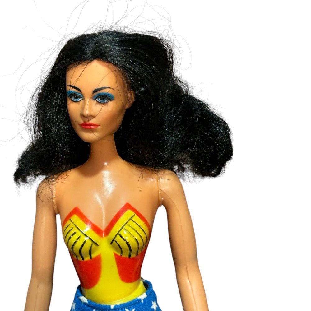 Wonder Woman 12" action figure doll 1976 Mego Diana Navy Suit Lasso + more | Finer Things Resale