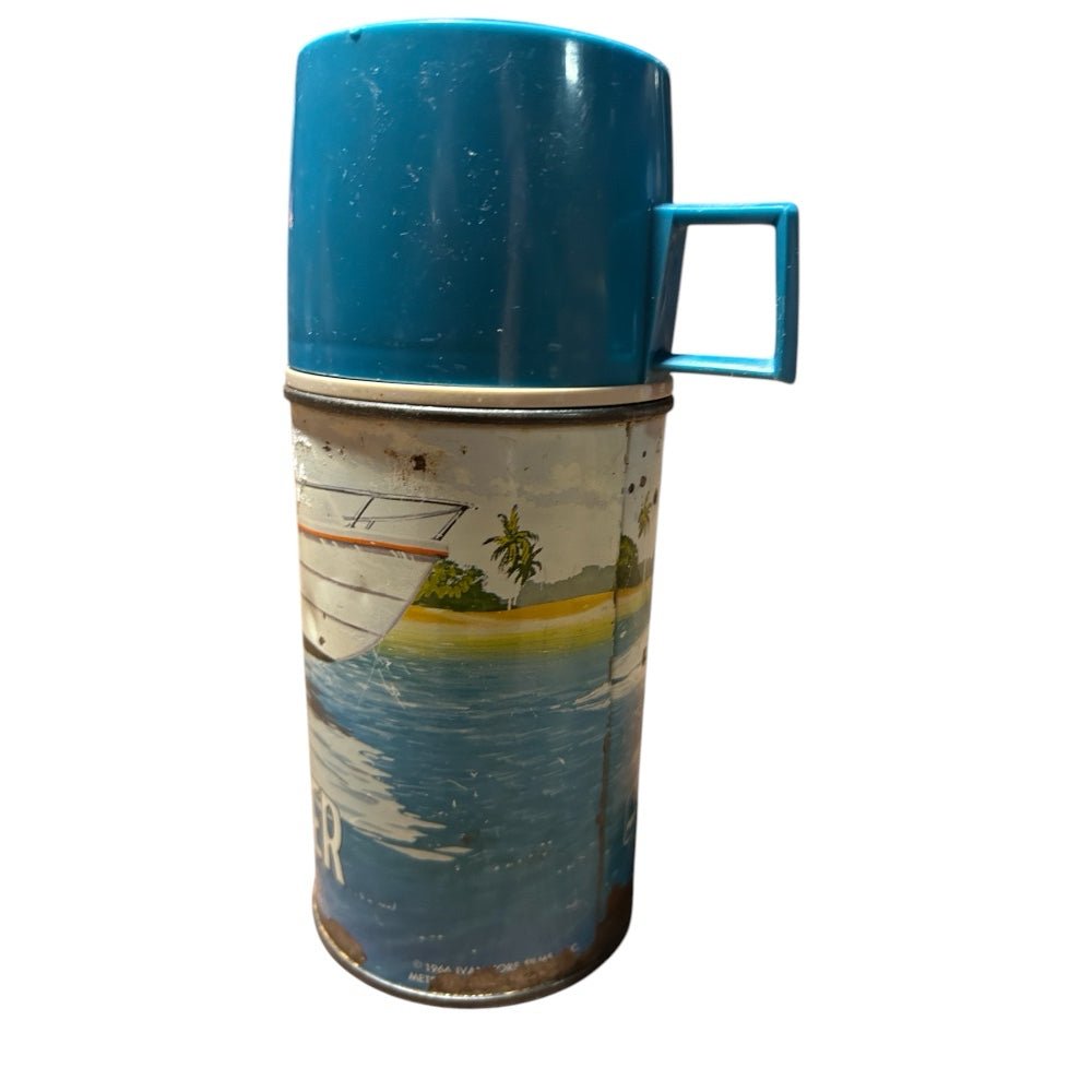 Flipper TV Show Metal Thermos with lid King=Seeley Thermos Co VINTAGE 1966 | Finer Things Resale