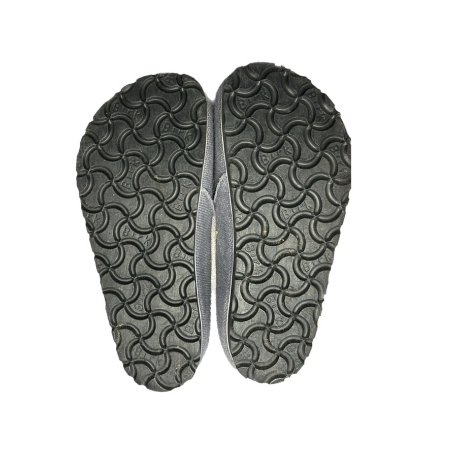 Birki's by Birkenstock Kids Gray Canvas Slip On Mules Clogs Sandals US 12 EU 30