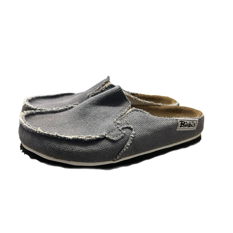 Birki's by Birkenstock Kids Gray Canvas Slip On Mules Clogs Sandals US 12 EU 30
