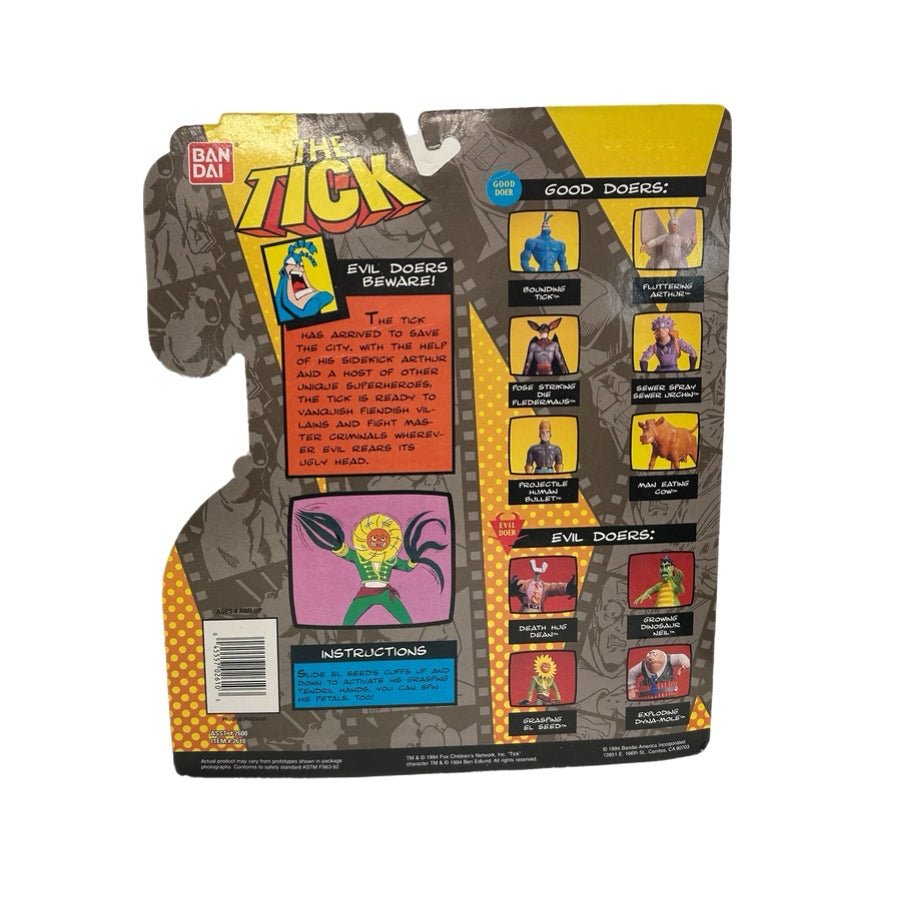 Bandai The Tick Grasping El Seed action figure Brand New Sealed VINTAGE 1994 | Finer Things Resale