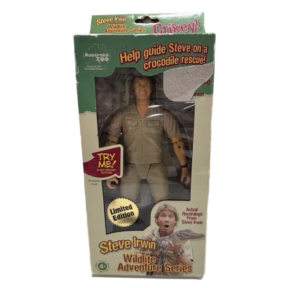 Steve Irwin Crocodile Hunter Wildlife Adventure Series Talking Doll 2006 NIB | Finer Things Resale