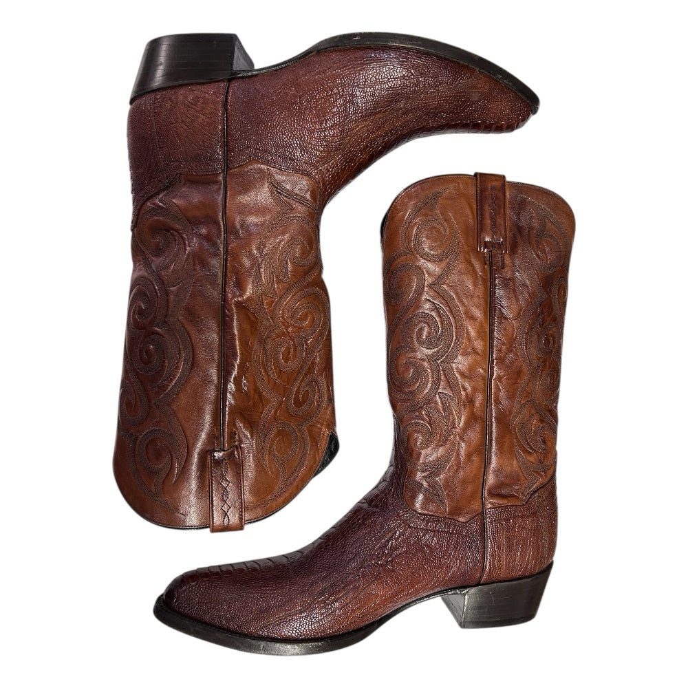 Dan Post Ostrich Leg Western Cowboy Boots 26636 SIZE 11 D | Finer Things Resale