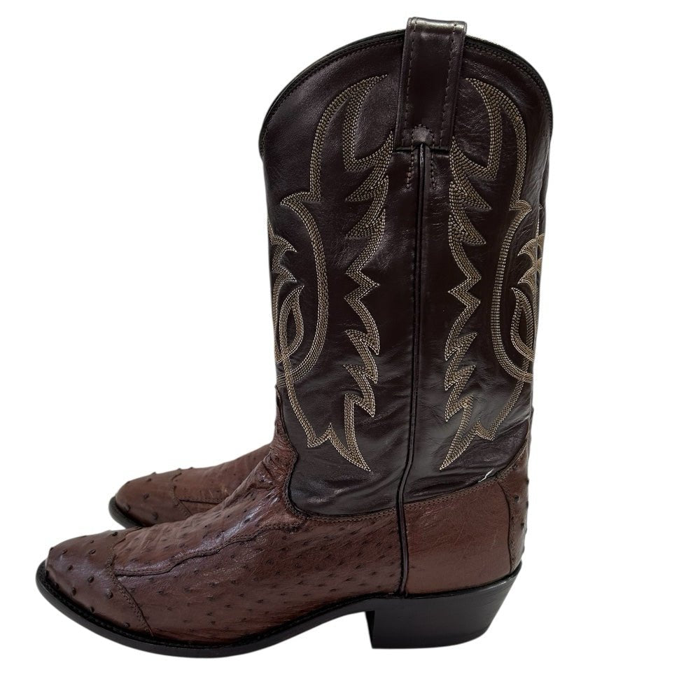 Tony Lama Full Quill Ostrich Western Cowboy Boots SIZE 11D Made in USA | Finer Things Resale