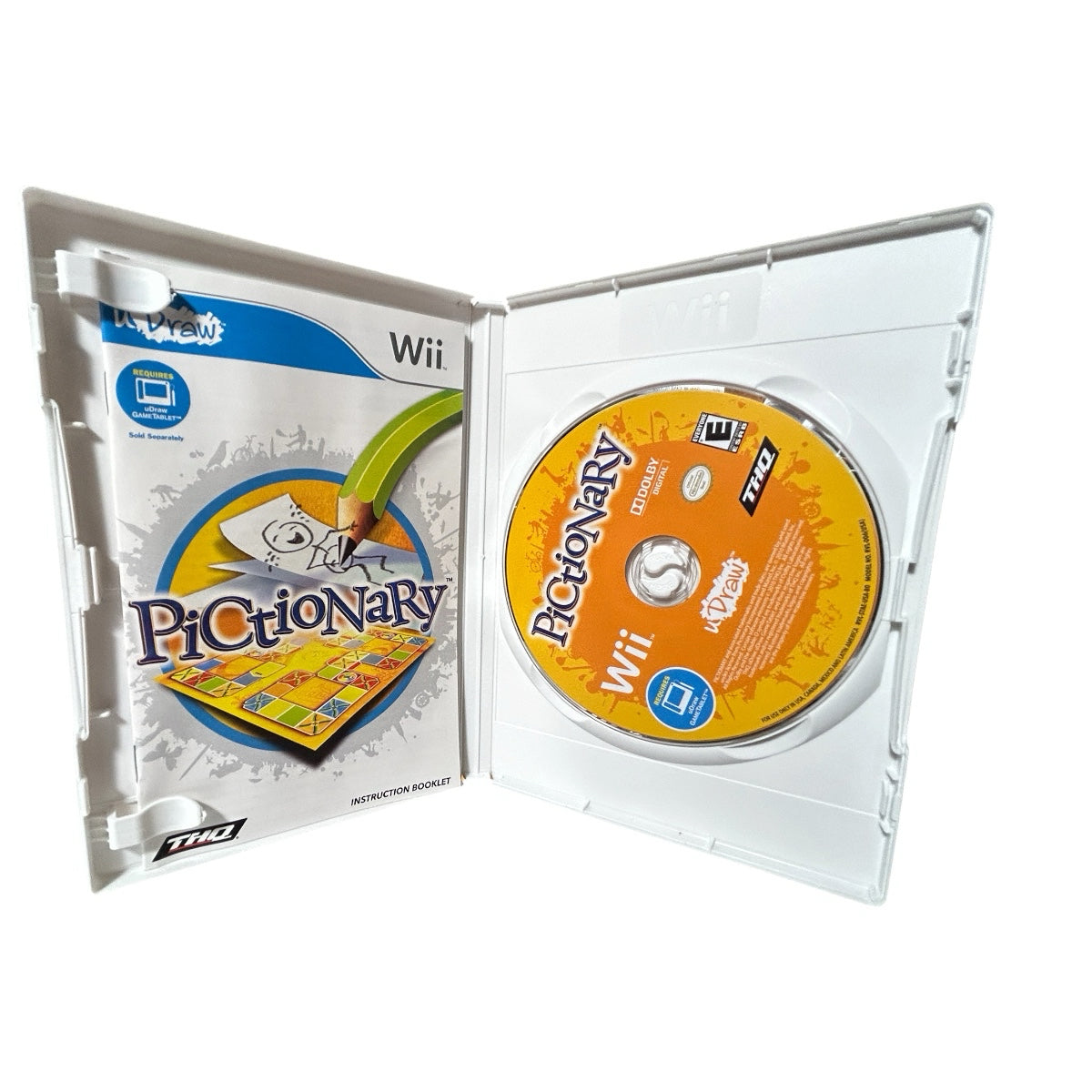 Pictionary uDraw Nintendo Wii Game THQ 2010 Rated E