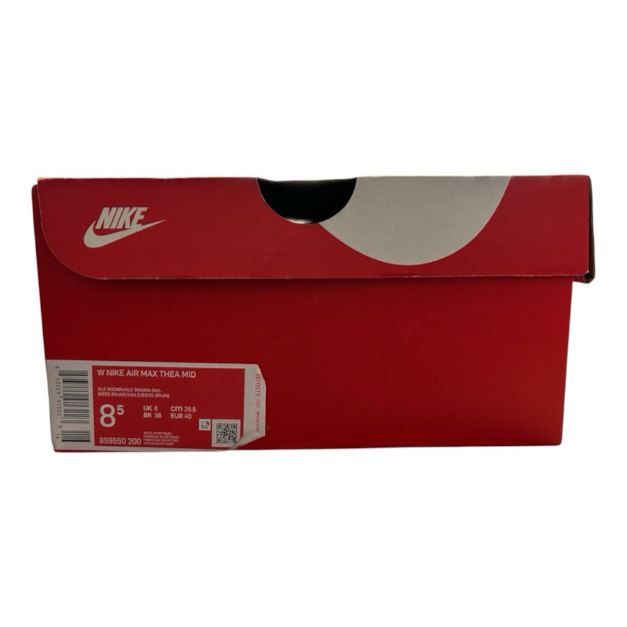 Nike Air Max Thea Mid Boots Brown Leather Chelsea Sneakers Size 8.5 859550-200