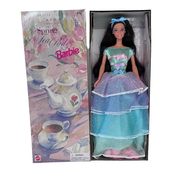 Avon Spring Tea Party Barbie Doll Brunette Special Edition Mattel VINTAGE 1997 | Finer Things Resale
