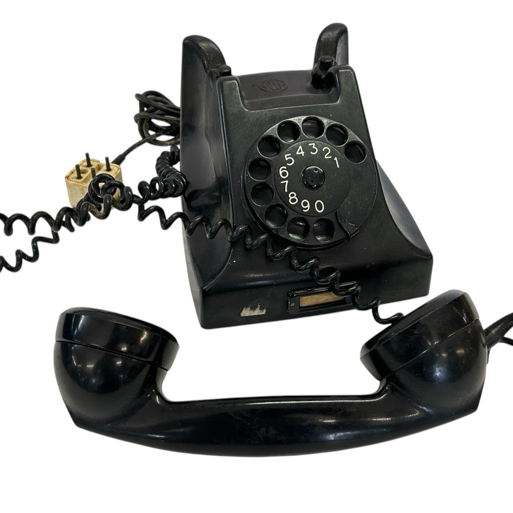 Ericsson Reun PTT Black Rotary Dial Telephone Bakelite VINTAGE 1950'S | Finer Things Resale