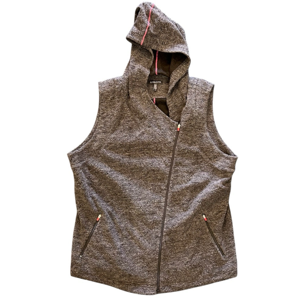 Eileen Fisher Gray Charcoal Hooded Vest SIZE 1X