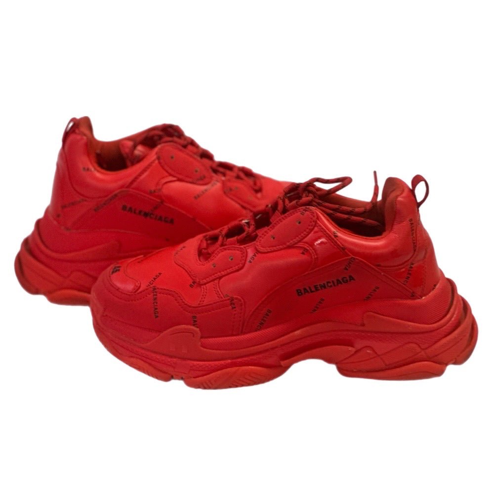 Balenciaga Triple S RED sneakers shoes 524039 MENS US 12 EUR 45 | Finer Things Resale