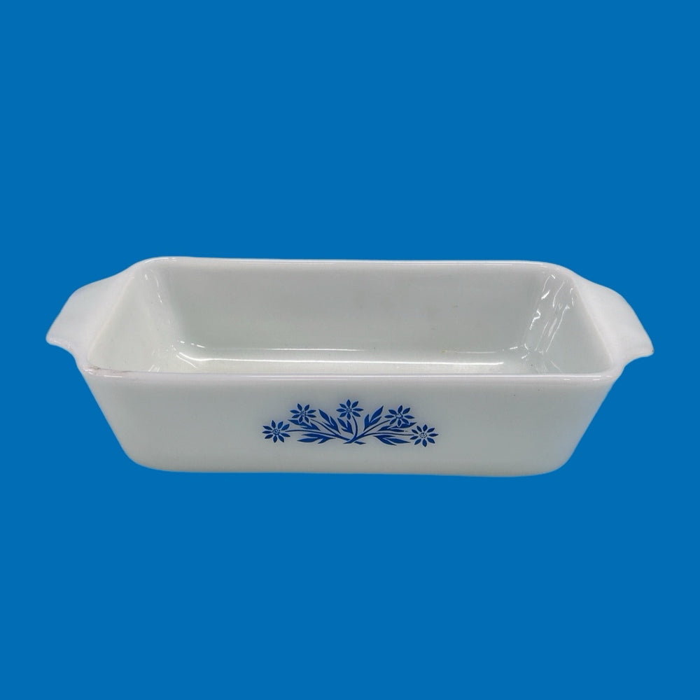 Anchor Hocking Cornflower Pattern Casserole Baking Loaf Dish 1 Quart VINTAGE | Finer Things Resale