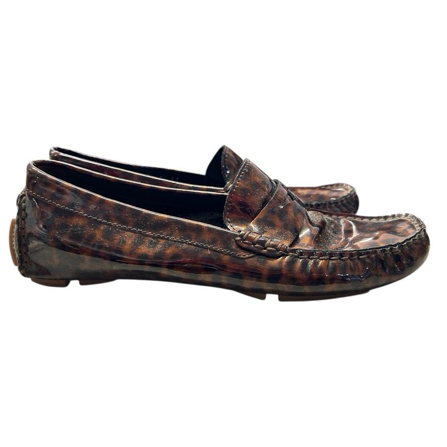 Cole Haan Patent Leather Cheetah Print Driving Loafers SIZE 7.5M | Finer Things Resale