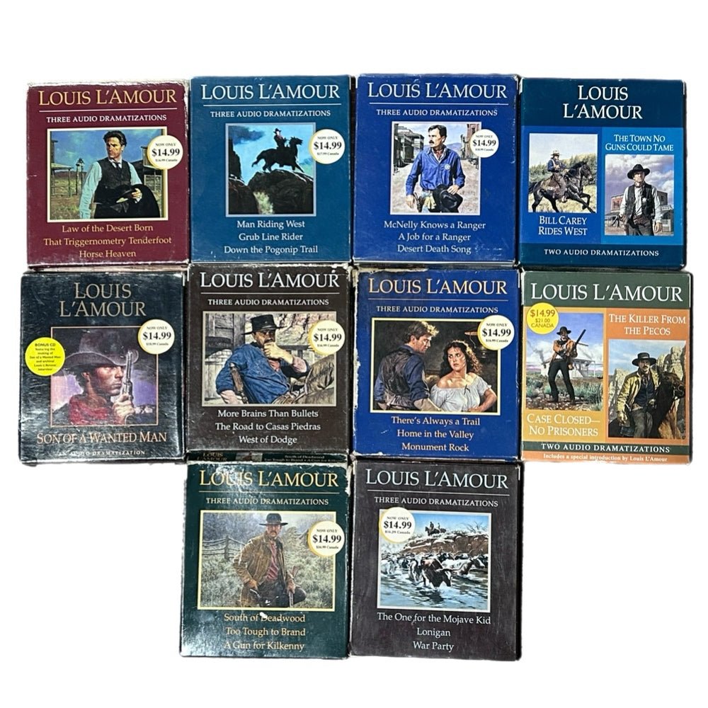 Louis L'Amour Western Audio Books on CD Set of 10  28 CDs | Finer Things Resale
