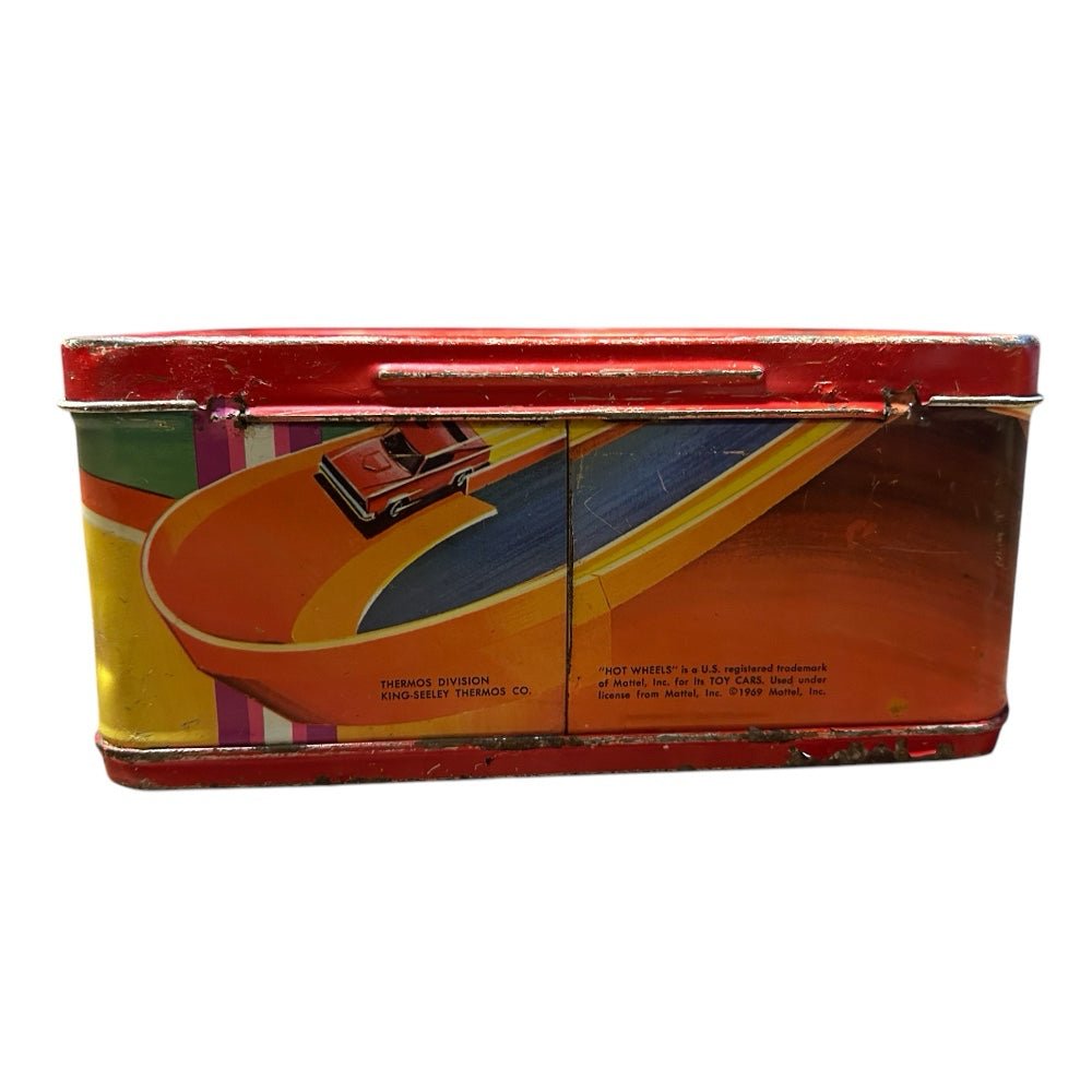 Hot Wheels Red Line Metal Lunchbox with Thermos King-Seeley VINTAGE 1969 | Finer Things Resale