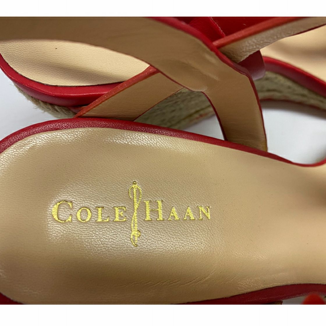 Cole Haan Elizabeth Platform T-Strap Sandals SIZE 9 B