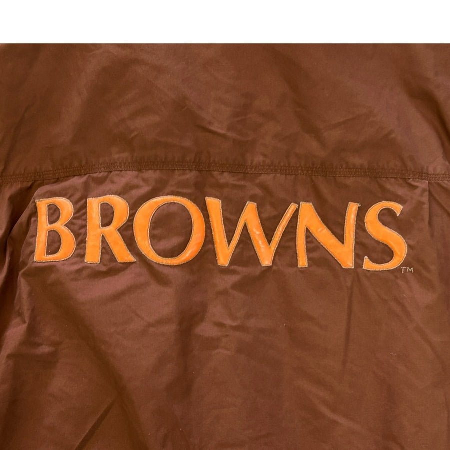 VINTAGE Cleveland Browns Mirage First String NFL Stadium Parka Coat XLARGE | Finer Things Resale