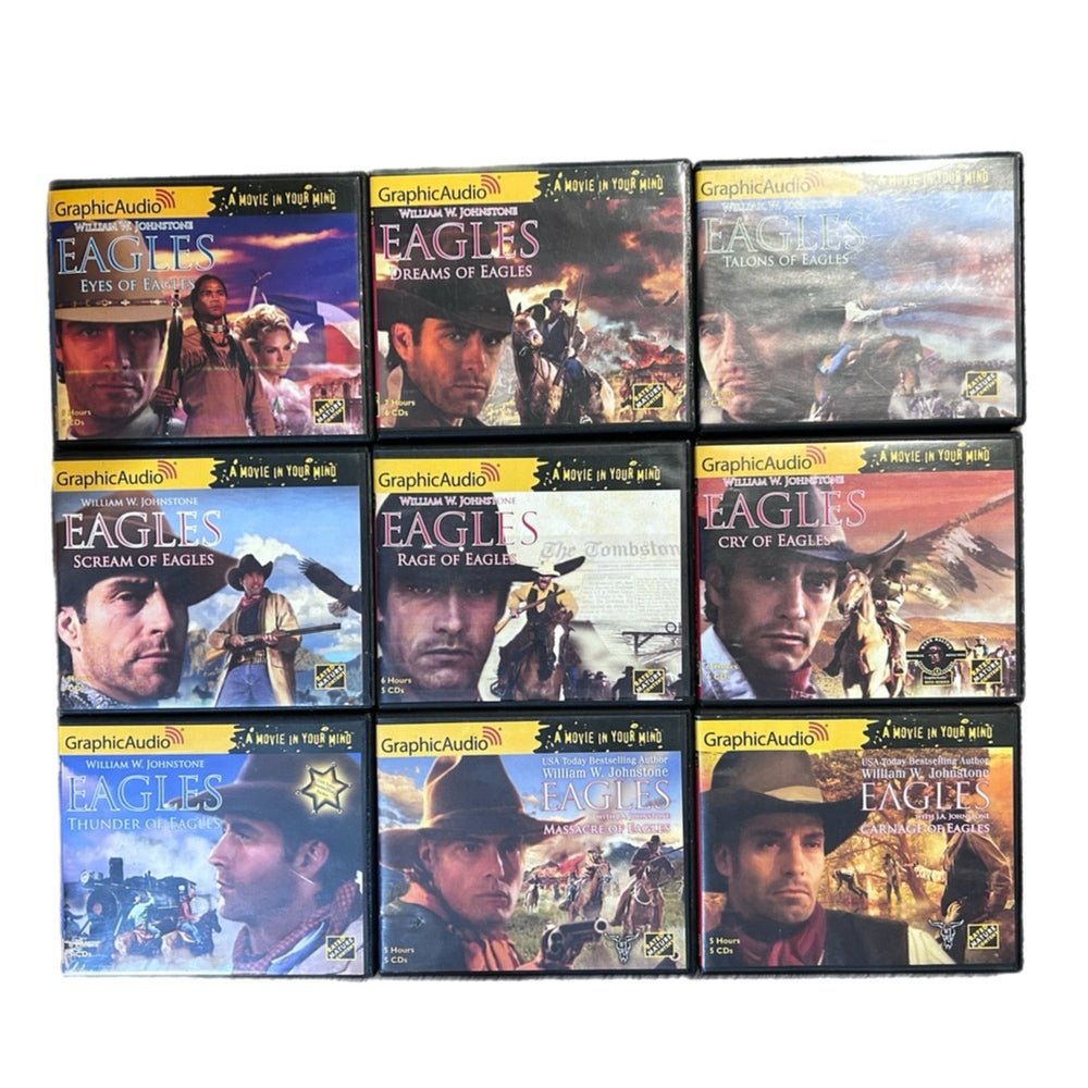 Eagles William W. Johnstone GraphicAudio CD Set of 9 - 1,2,3,4,5,7,13,16,17 | Finer Things Resale