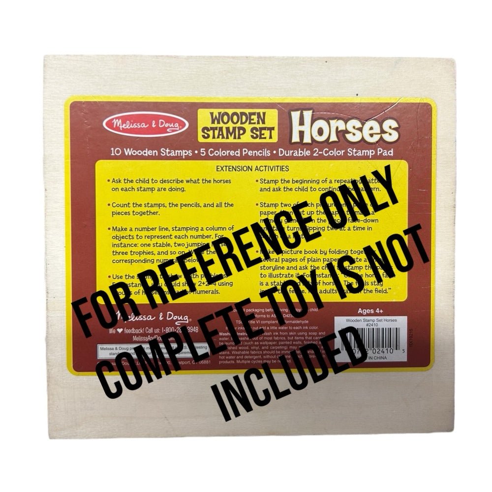 Melissa & Doug Wooden Horses Stamp Set REPLACEMENT stampers 10pc | Finer Things Resale