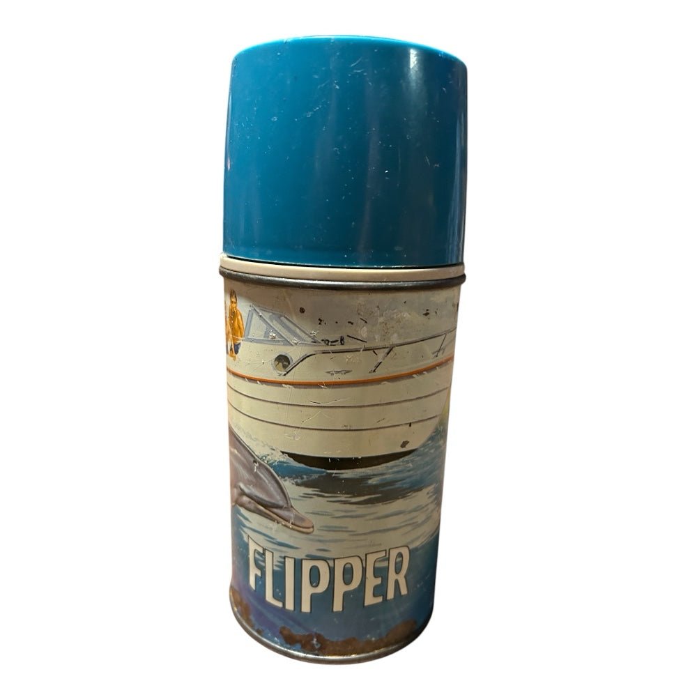 Flipper TV Show Metal Thermos with lid King=Seeley Thermos Co VINTAGE 1966 | Finer Things Resale