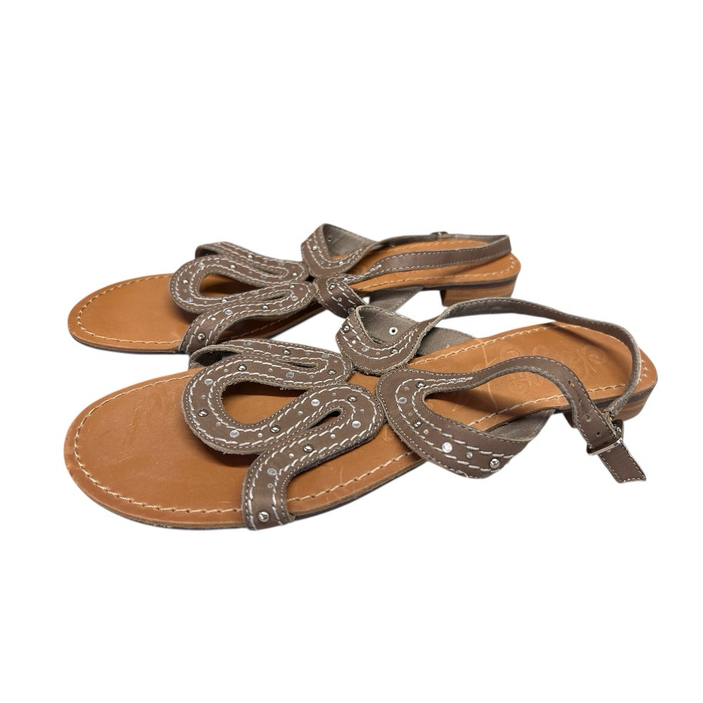 Naughty Monkey Loop Strap Flat Sandals SIZE 10