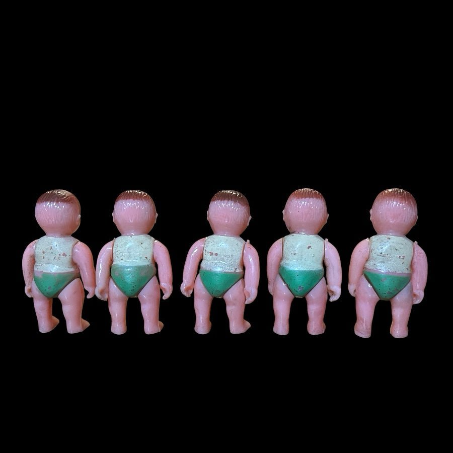 Renwal USA  hard plastic doll house baby doll Kewpie No 8 Lot of 5 VINTAGE 1950's | Finer Things Resale