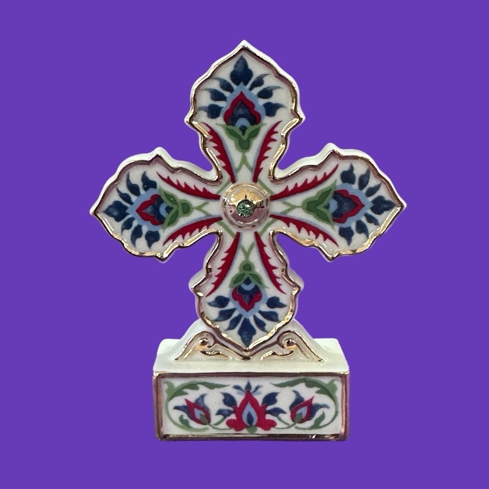 Persian  Porcelain Cross Figure by Lenox Elegant Cross Collection RETIRED! | Finer Things Resale