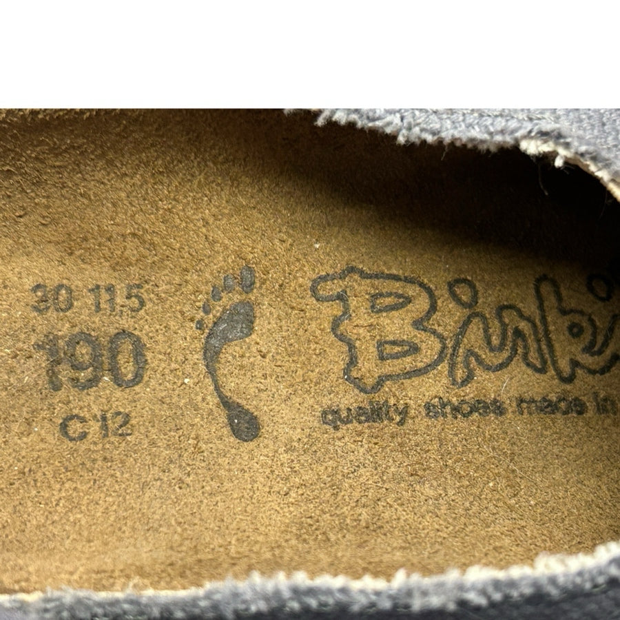 Birki's by Birkenstock Kids Gray Canvas Slip On Mules Clogs Sandals US 12 EU 30