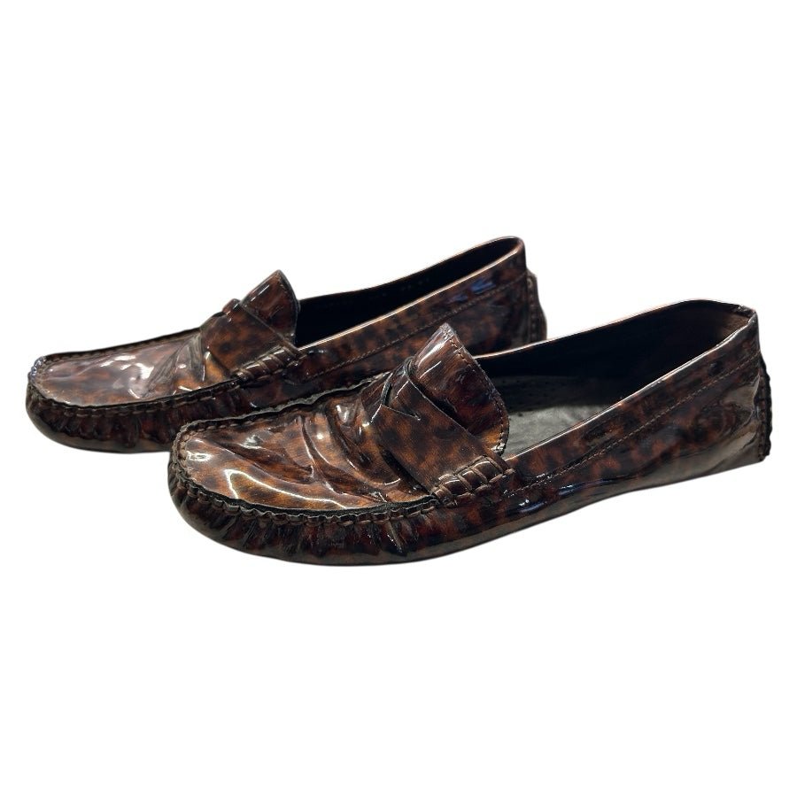 Cole Haan Patent Leather Cheetah Print Driving Loafers SIZE 7.5M | Finer Things Resale