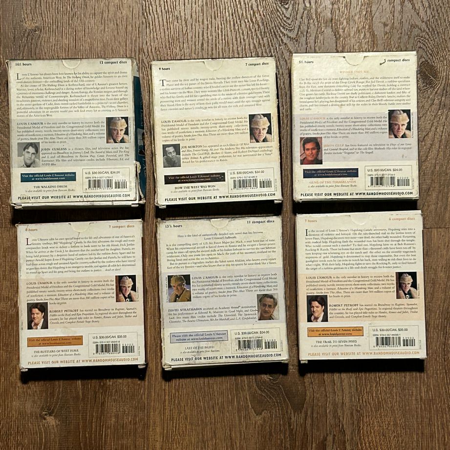 Louis L'Amour Western Audio Books on CD Set of 6 | Finer Things Resale
