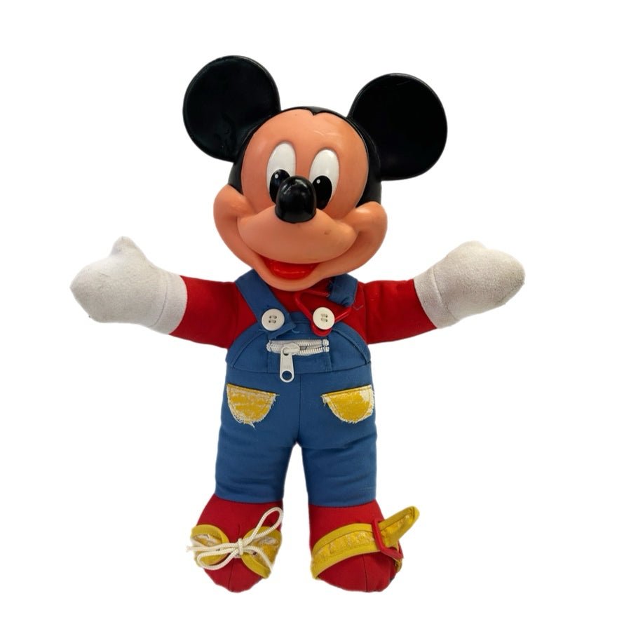 Mattel Disney Mickey Mouse Learn to Dress Me Plush Doll VINTAGE 1989 | Finer Things Resale