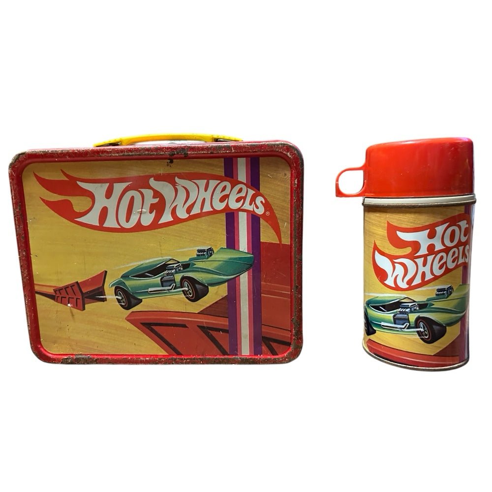 Hot Wheels Red Line Metal Lunchbox with Thermos King-Seeley VINTAGE 1969 | Finer Things Resale