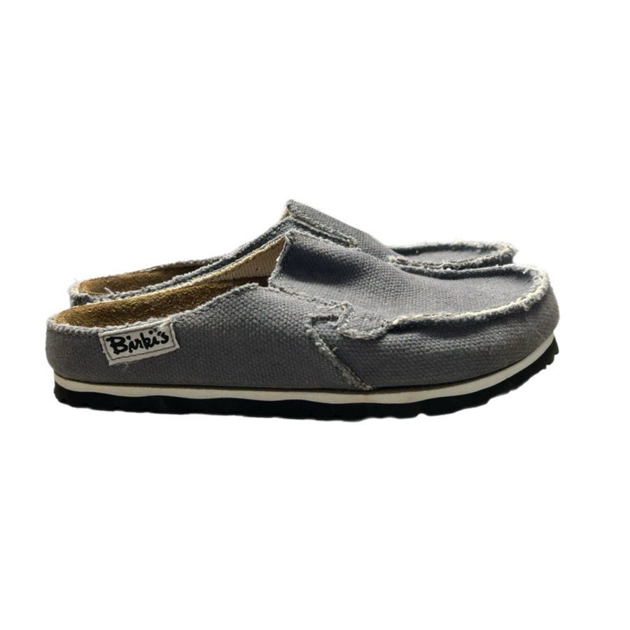 Birki's by Birkenstock Kids Gray Canvas Slip On Mules Clogs Sandals US 12 EU 30