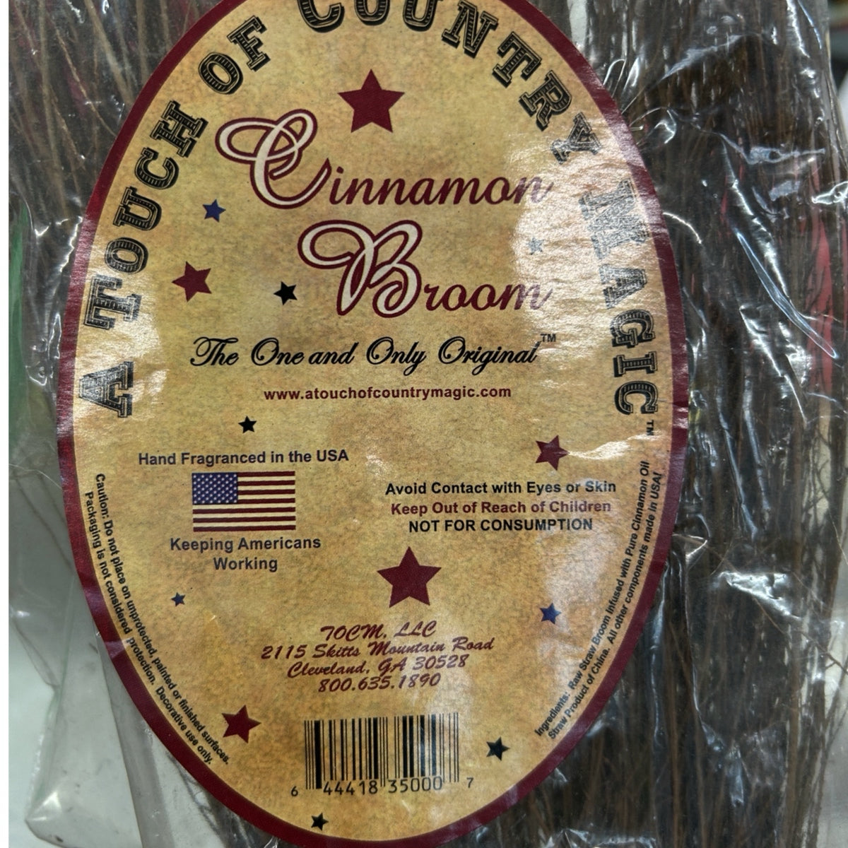 A Touch of Country Magic Cinnamon Broom 36" Sented Rustic Country Door NOS