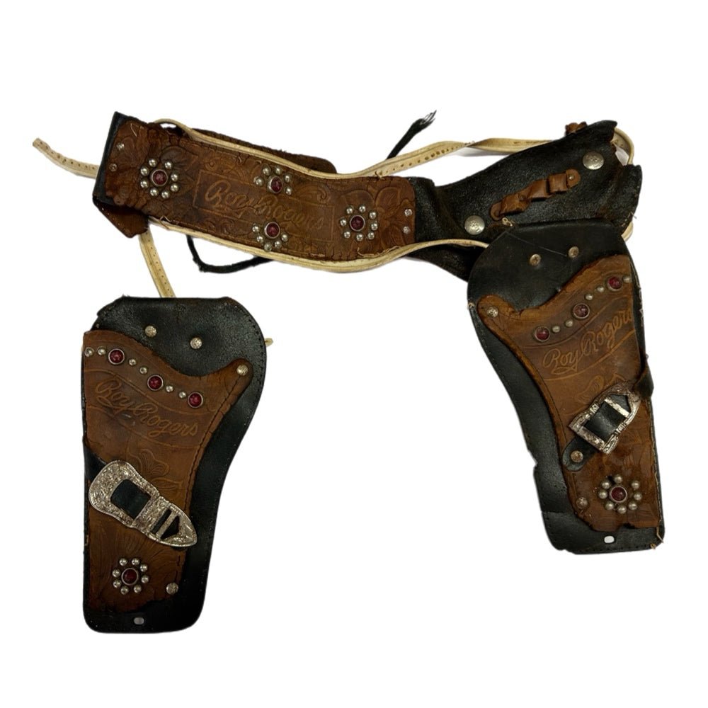 George Schmidt Roy Rogers cap gun &  Roy Rogers leather holster FOR RESTORATION | Finer Things Resale