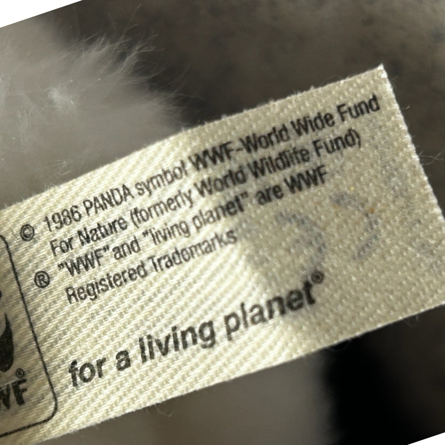 World Wide Fund WWF Panda Plush Stuffed Animal Toy with tag VINTATE 1986 | Finer Things Resale