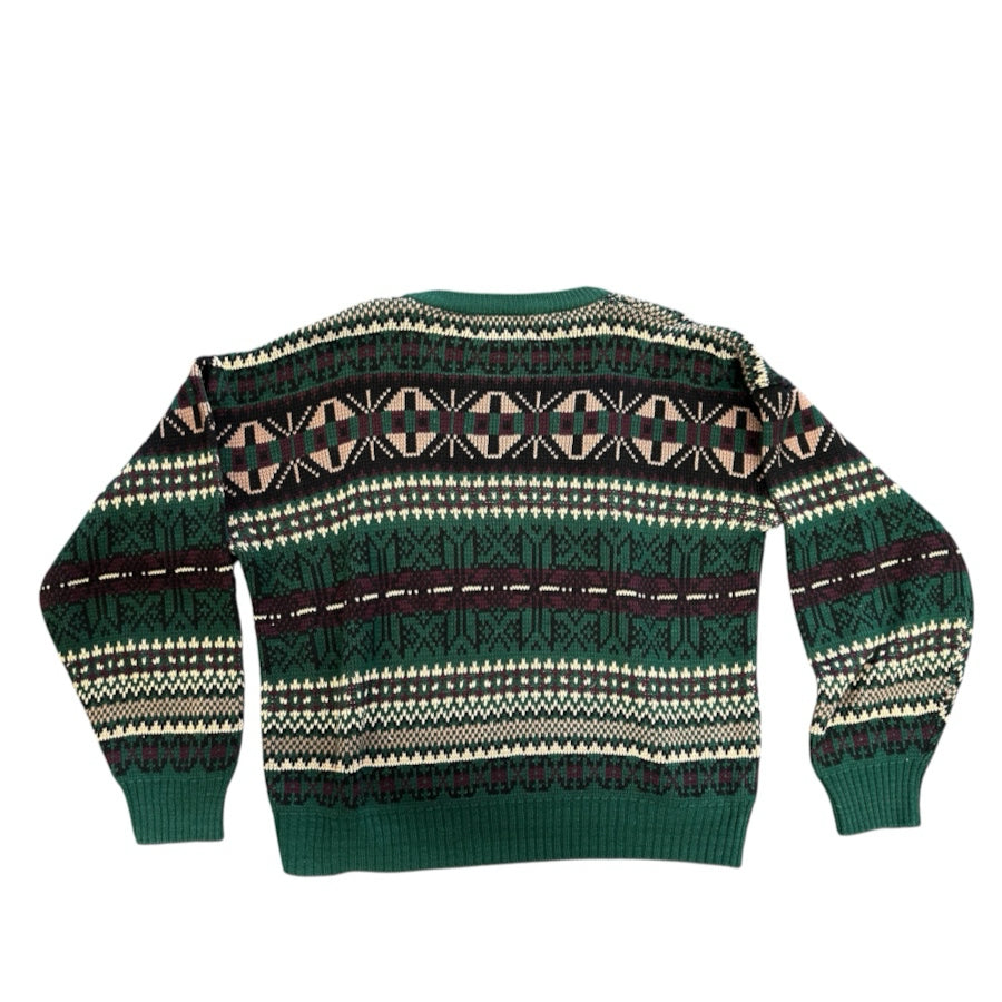 Stoneriver Outfitters Sweater Geometric Fair Isle Print XLARGE Vintage 1990's