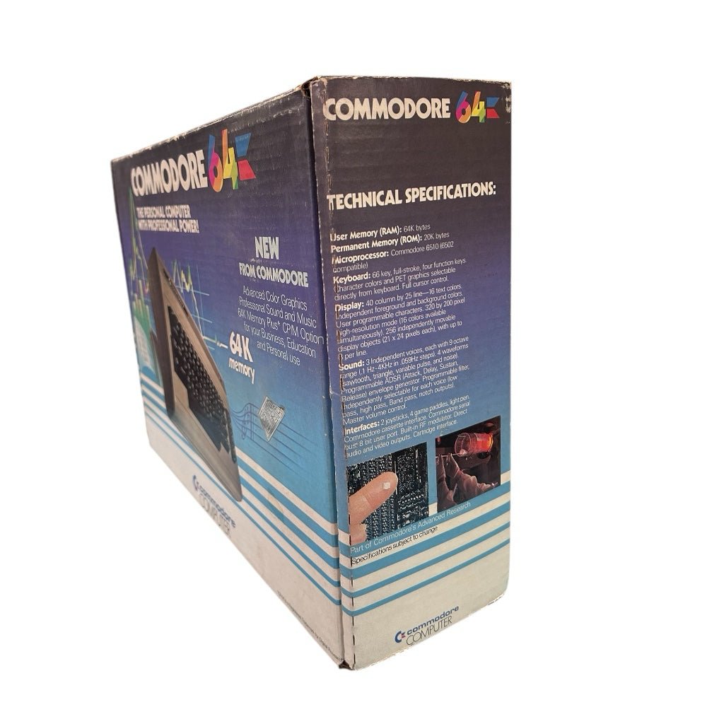 Commodore 64 Personal Computer with power cord in Original Box Matching SN | Finer Things Resale