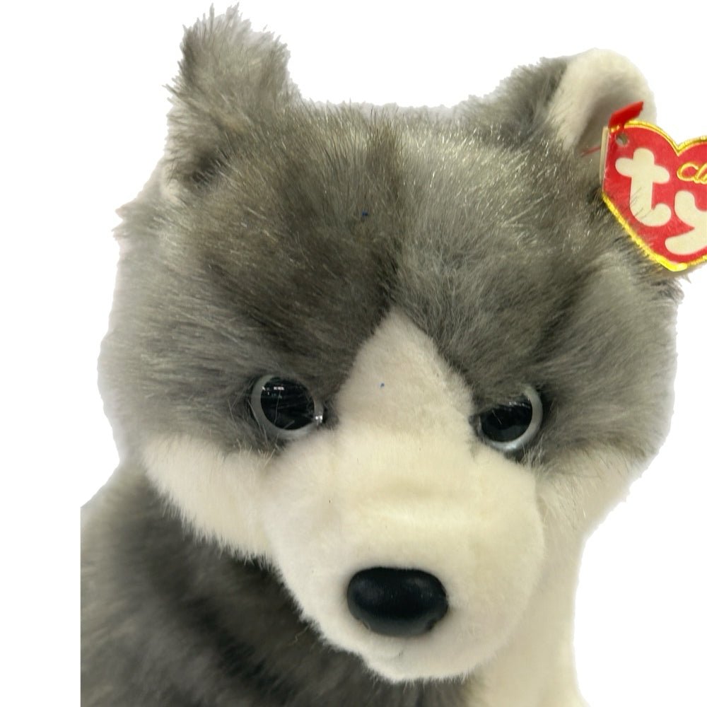 TY Classic Boomtown Husky Wolf Dog Plush Stuffed Animal with tag 2007 | Finer Things Resale