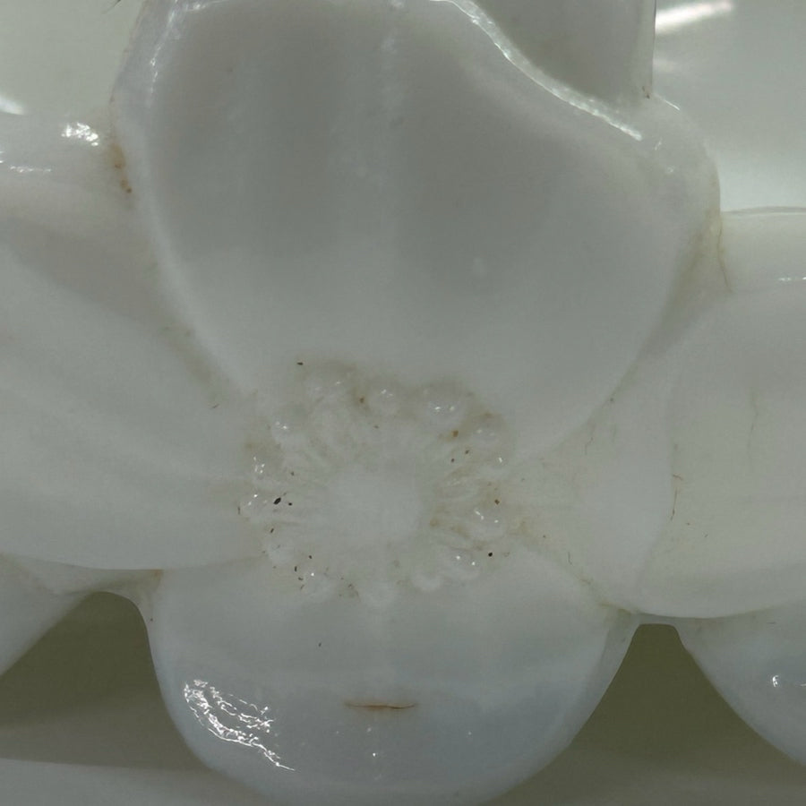 westmoreland dogwood milk glass candy dish basket