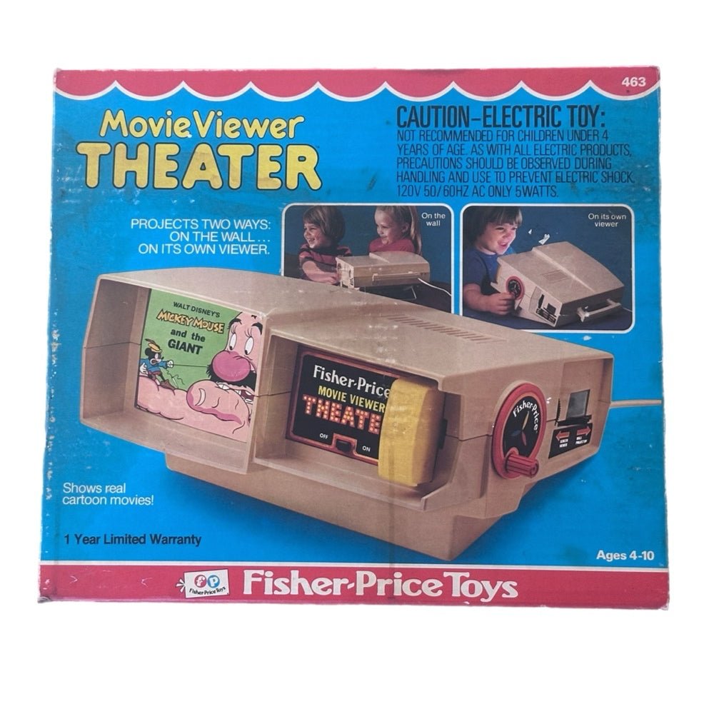 Fisher Price Movie Viewer Theater 2 cartridges Original Box VINTAGE 1977 Works! | Finer Things Resale