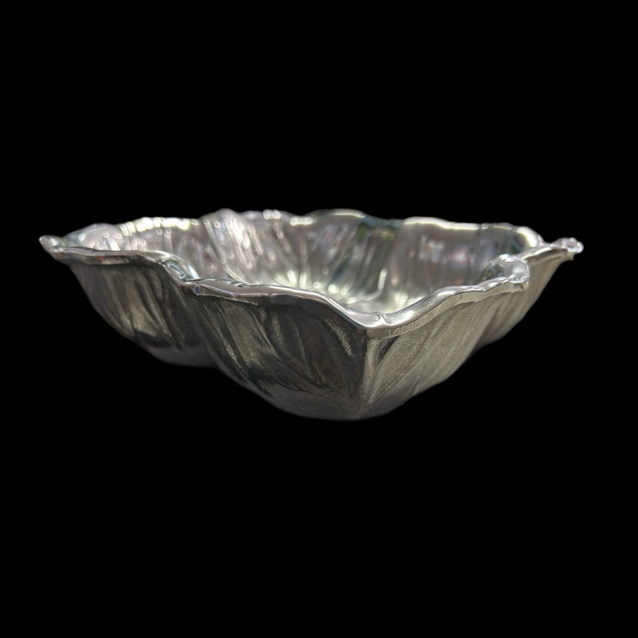 Wilton Armetale Cabbage Leaf Serving Bowl 9.5" Made in USA